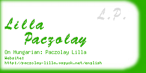lilla paczolay business card